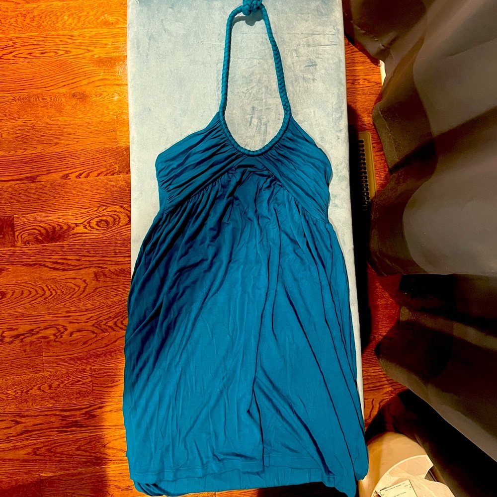 Teal halter dress